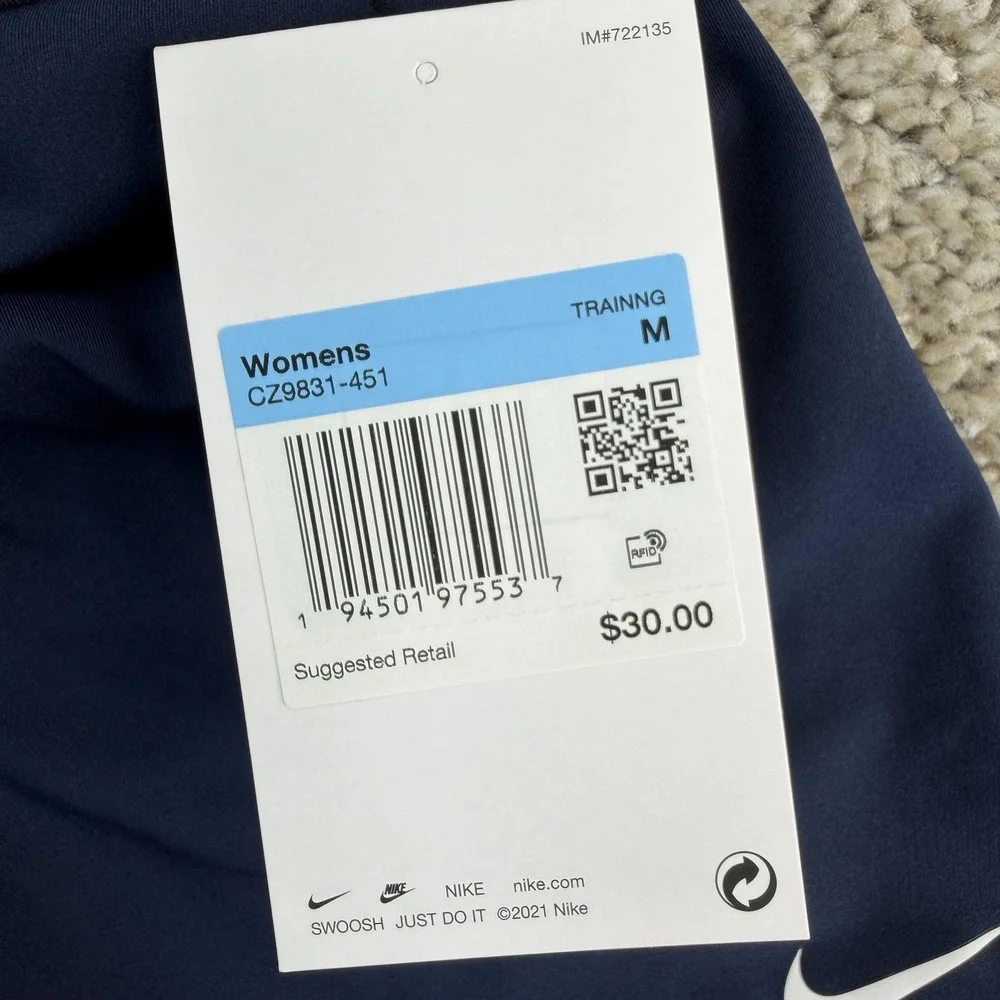 Nike Pro Shorts Womens Medium Blue Compression Dri-FIT 5